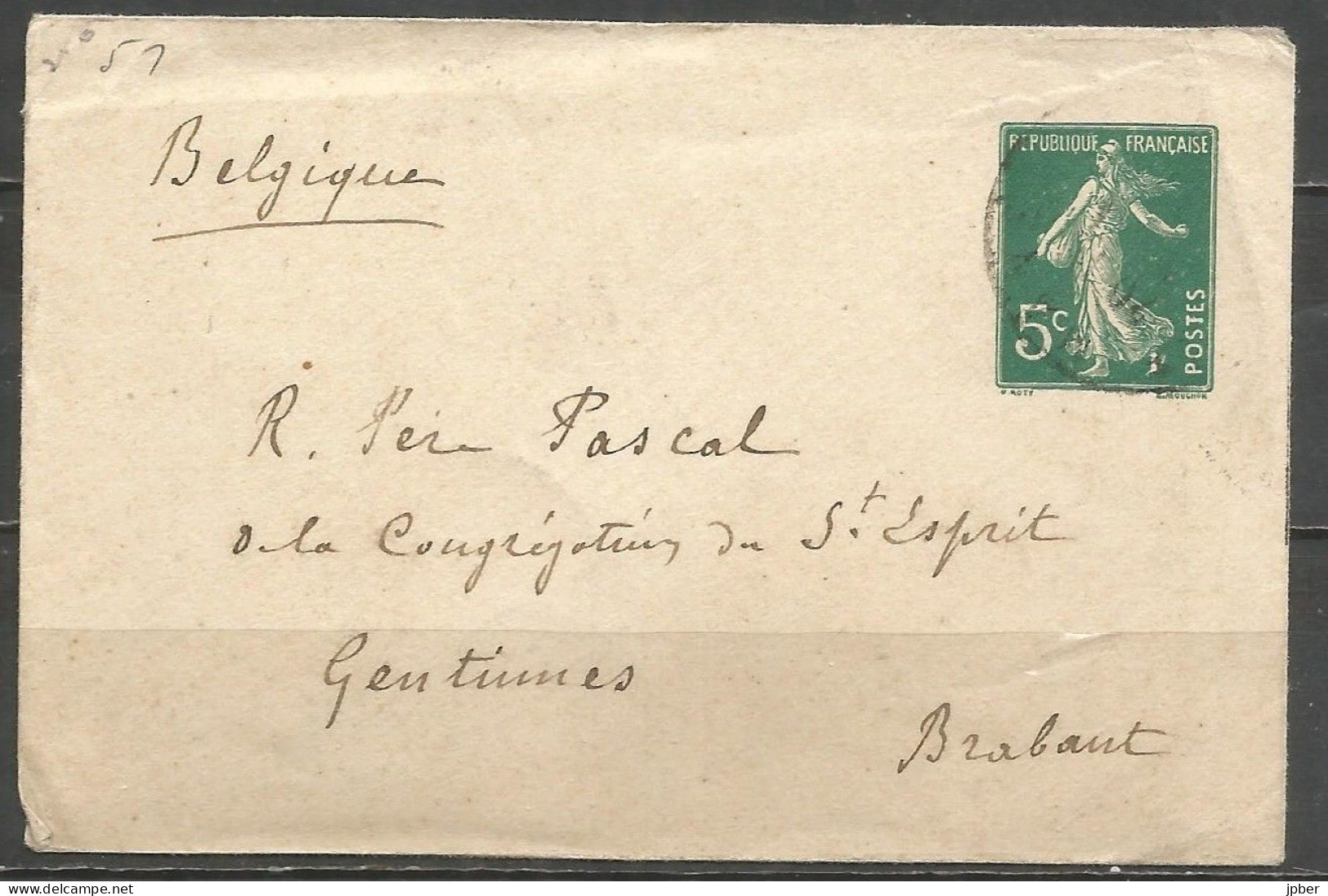 France - Entiers Postaux - Lettre N°137-E1 - Type Semeuse - Bigewerkte Envelop  (voor 1995)