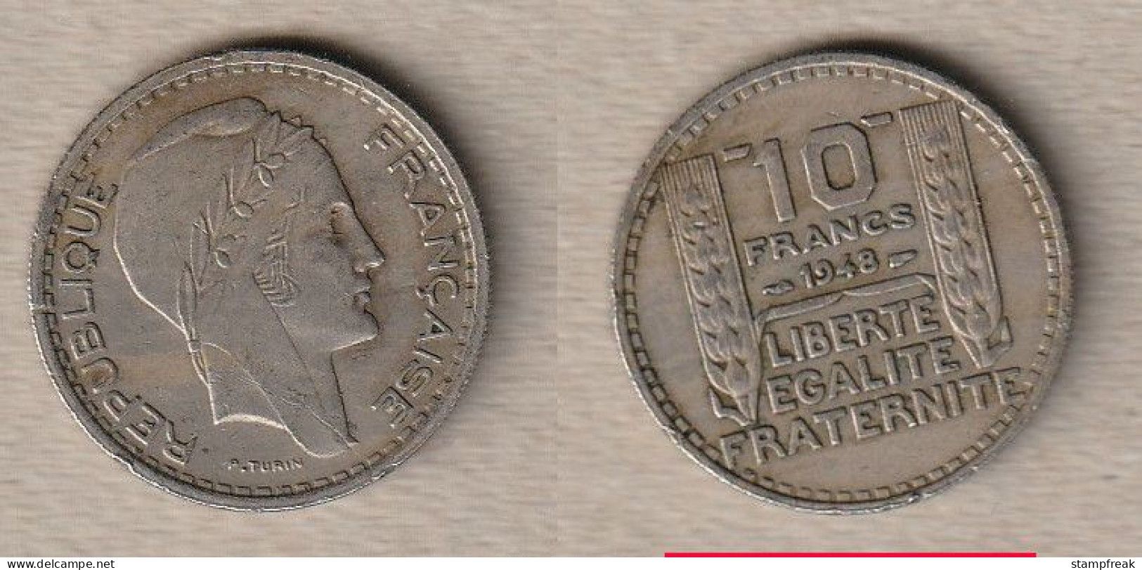 02430) Frankreich, 10 Francs 1948 - 10 Francs