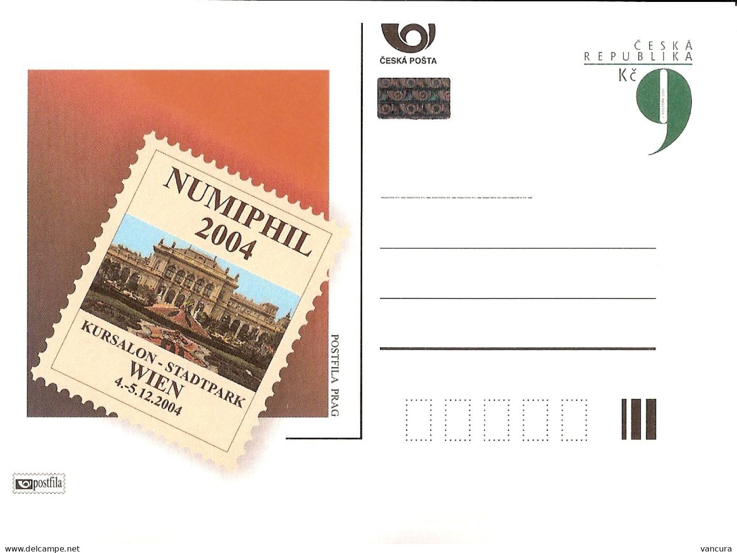 CDV A 111 Czech Republic NUMIPHIL Stamp Exhibition Wien 2004 - Cartes Postales