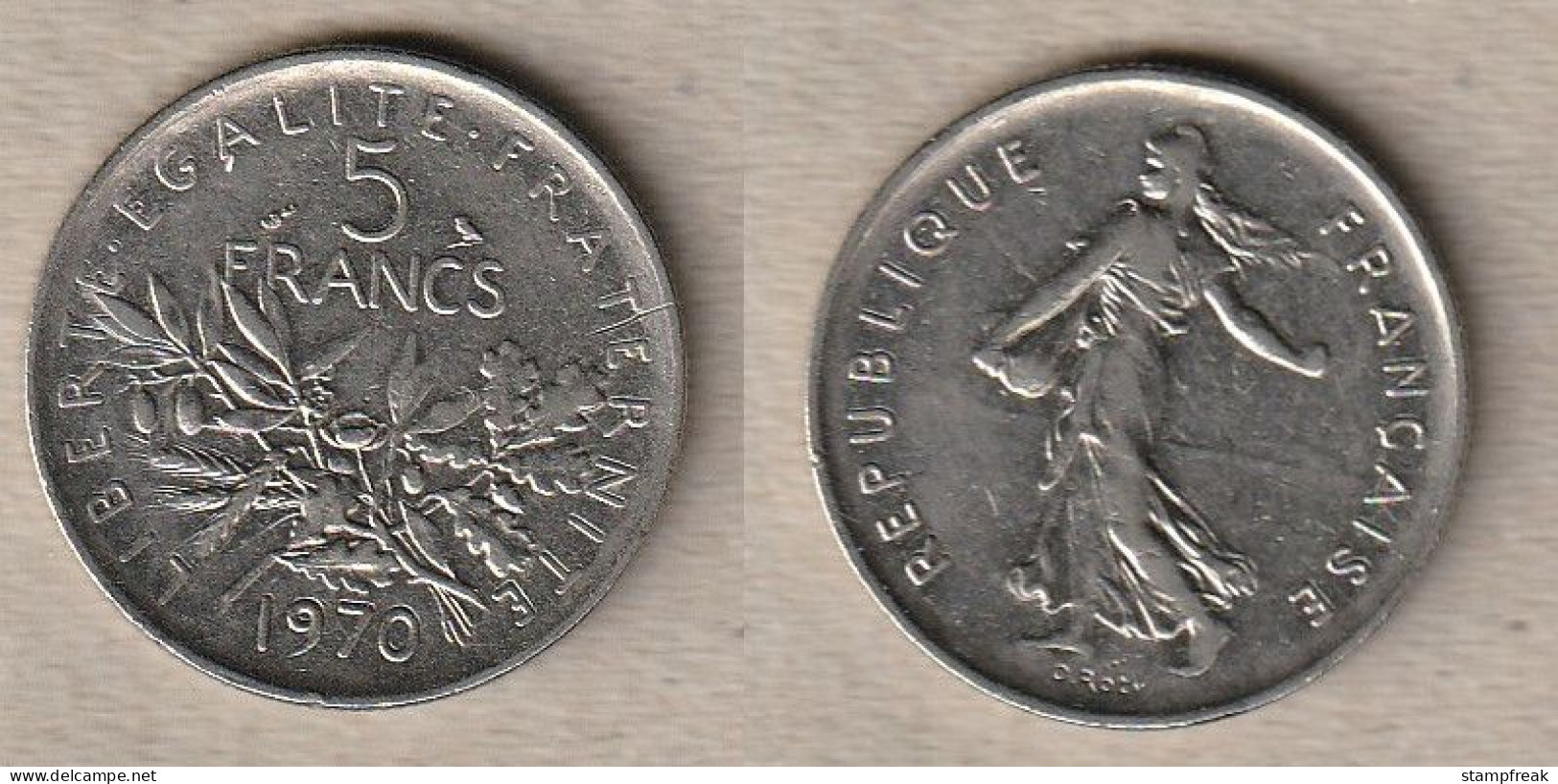 02419) Frankreich, 5 Francs 1970 - 5 Francs