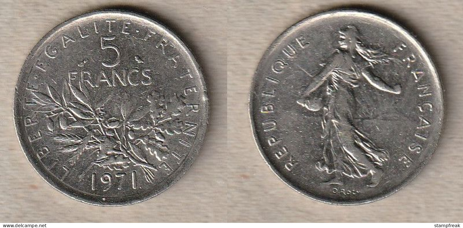 02421) Frankreich, 5 Francs 1971 - 5 Francs