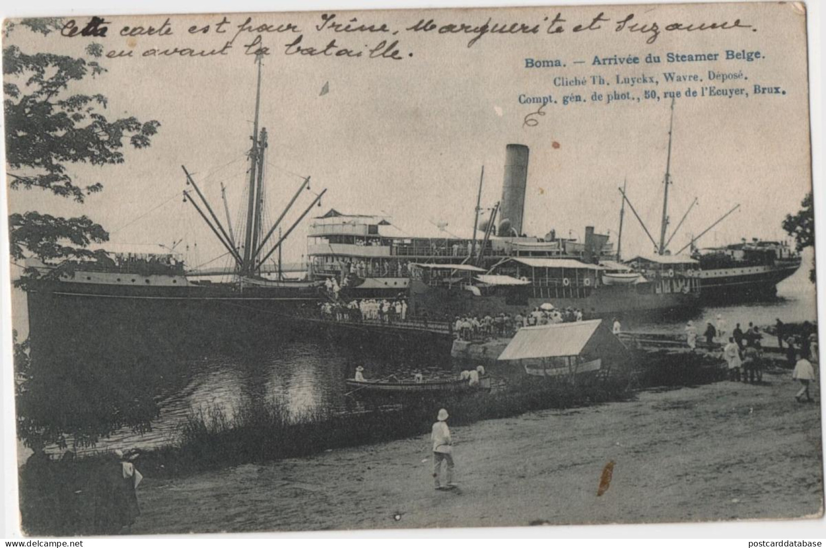 Boma - Arrivée Du Steamer Belge - & Boat - Autres & Non Classés