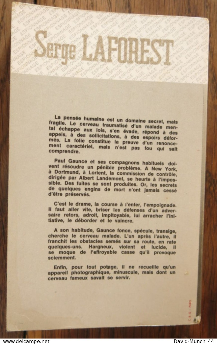 La Diplomatie De Gaunce De Serge Laforest. Fleuve Noir, Espionnage. 1969 - Fleuve Noir