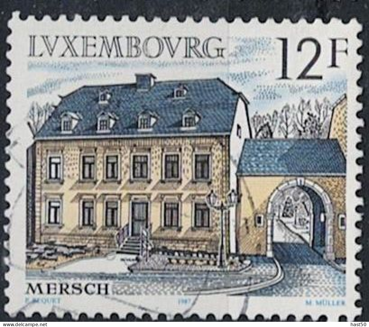 Luxemburg - Bürgerhaus, Mersch (MiNr: 1181) 1987 - Gest Used Obl - Oblitérés