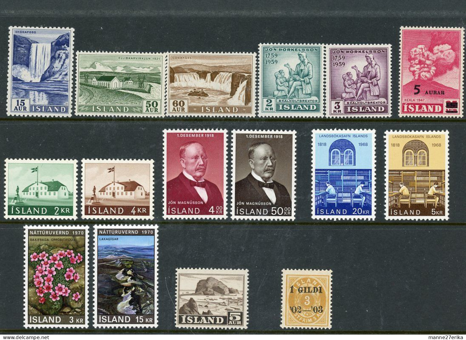 Iceland MH Lot 1950's  And 1960's - Ongebruikt