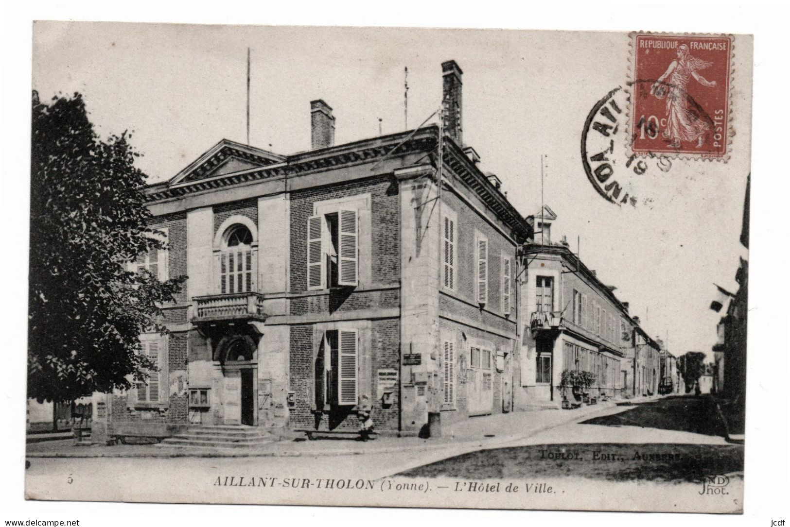 89 AILLANT SUR THOLON - L'Hôtel De Ville - Série Toulot N° 5 - 1919 - Route De Joigny - Aillant Sur Tholon