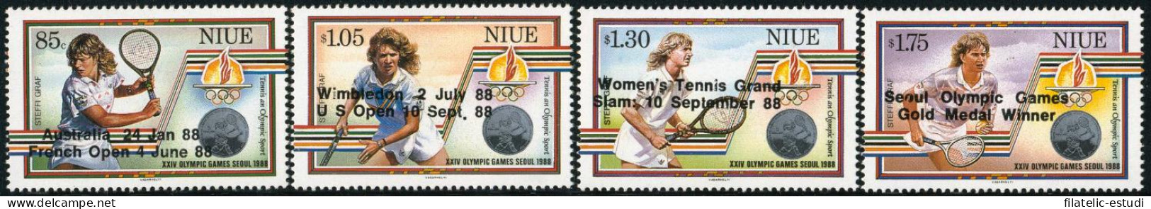 OLI1  Niue 536/39  1988  JJOO Seúl    MNH - Niue