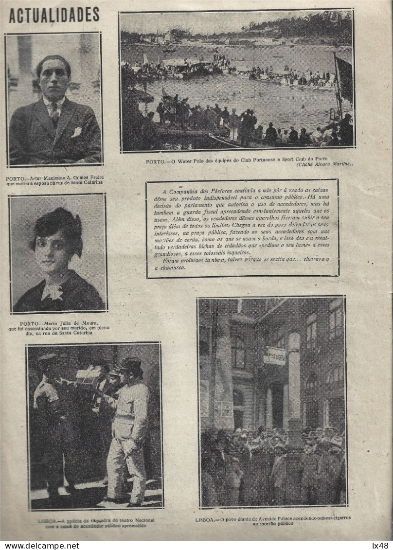 Strike At Carris Lisboa, Santo Amaro Station 1920. Public Rossio. Polo In Porto. ABC Magazine 34 Pages Greve Da Carris L - Auto/moto