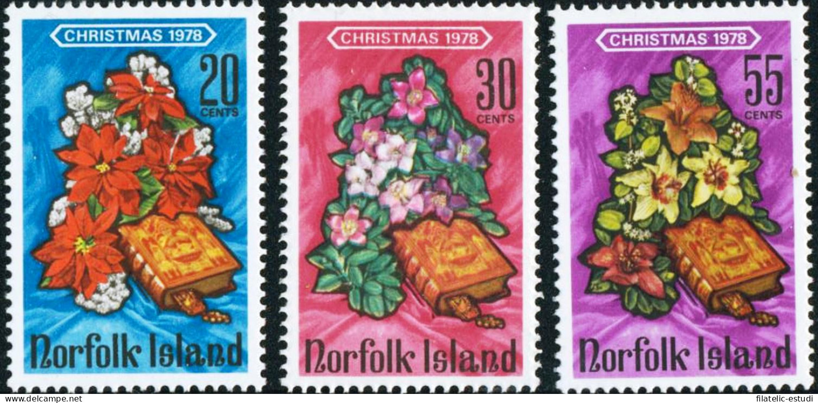 FL3 Norfolk Islas 216/18 1978 Navidad Chritsmas Flores Flowers MNH - Norfolk Island