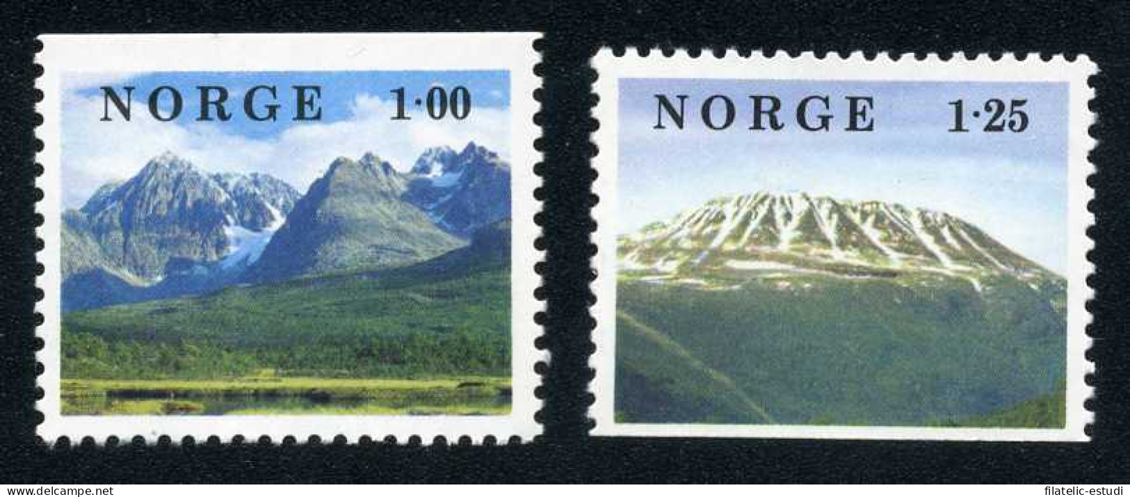 VAR1/S Noruega Norway  Nº 727/28   1978  Paisajes Noruegos Procedente De Carne - Autres & Non Classés