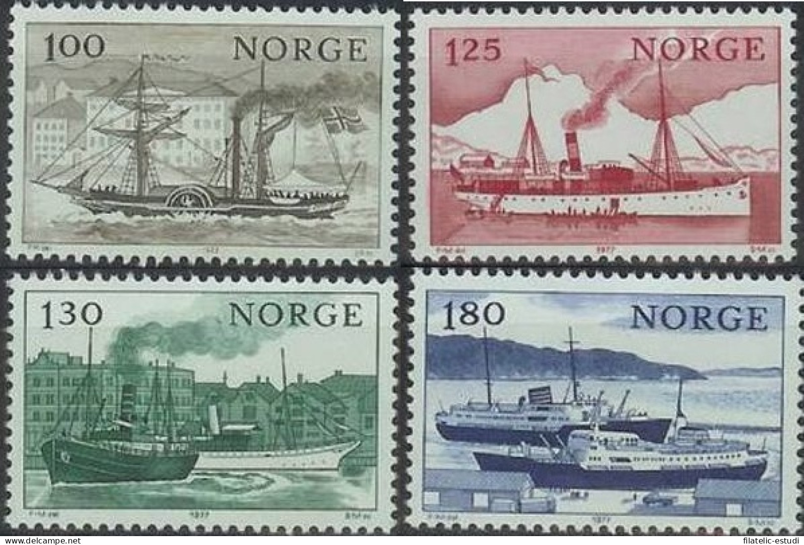 BA2/S Noruega Norway  Nº 703/06  1977 Serie Costa De Noruega Barcos Lujo - Autres & Non Classés