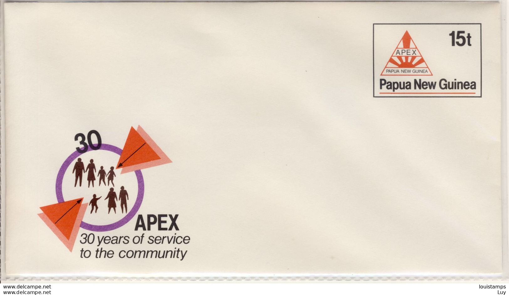 PAPUA NEW GUINEA - Cover, 1986, APEX, 30 Years Of Community Service, Postal Stationary , Unused , Ref. 132 - Papua New Guinea