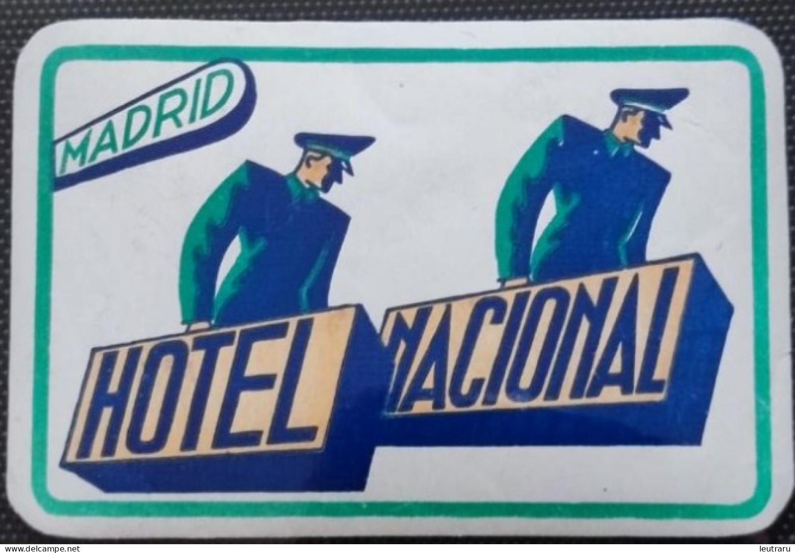 Spain Madrid Hotel Nacional Label Etiquette Valise - Hotel Labels