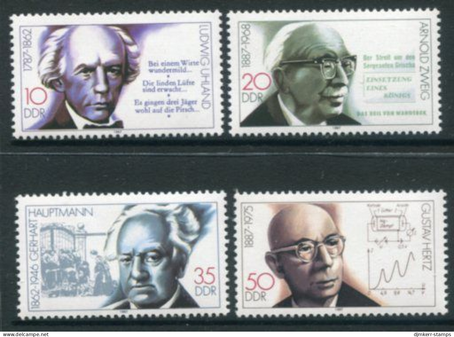 DDR 1987 Personalities MNH / **.  Michel 3091-94 - Neufs