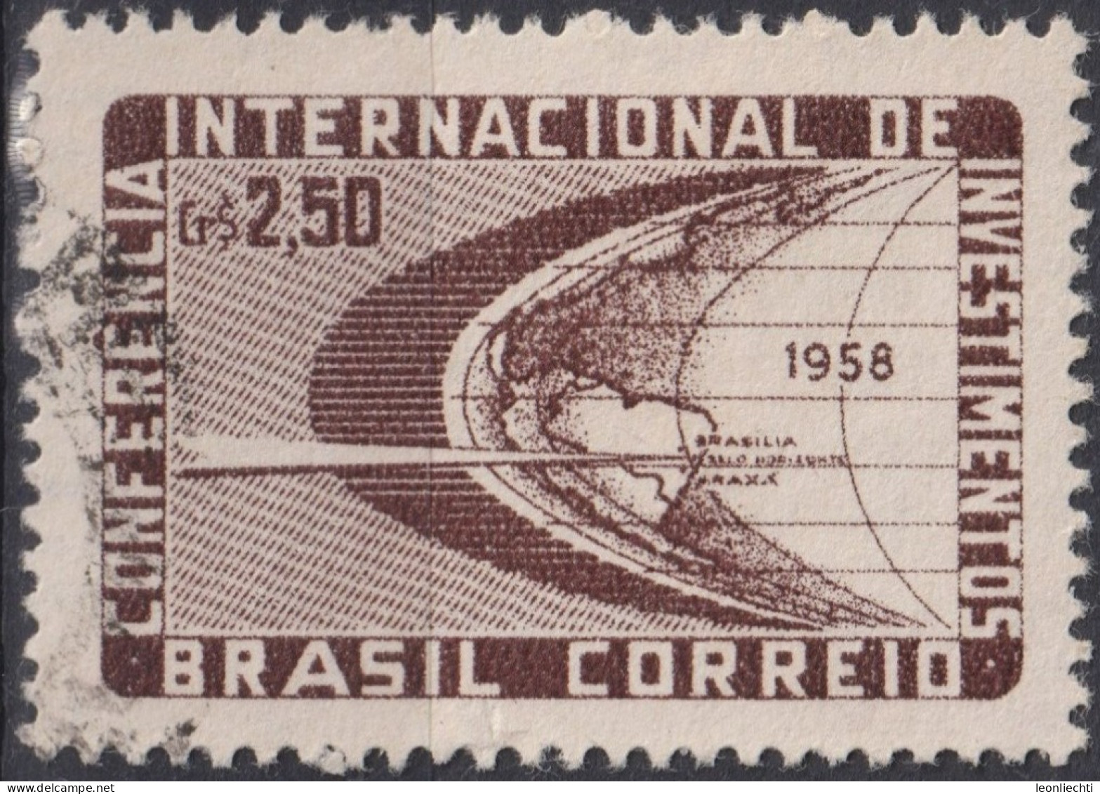 1958 Brasilien ° Mi:BR 938, Sn:BR 873, Yt:BR 656, International Conference On Investment - Belo Horizonte City - Usati