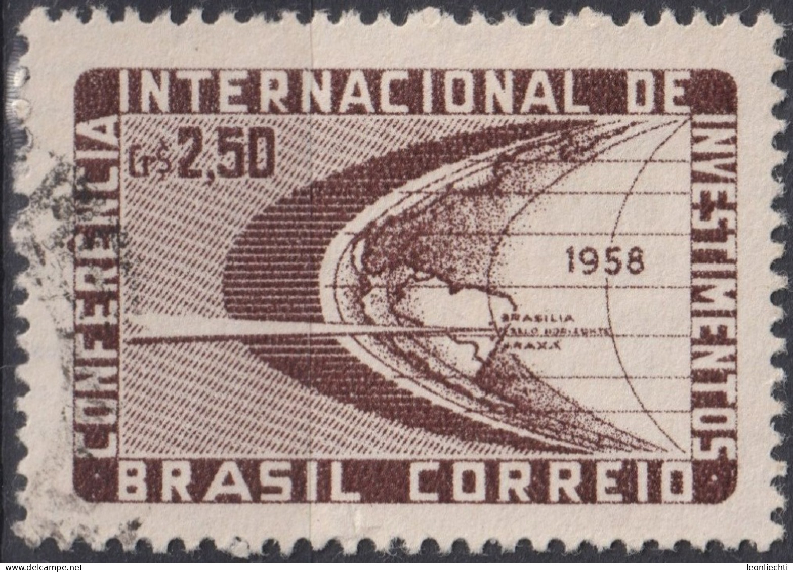 1958 Brasilien ° Mi:BR 938, Sn:BR 873, Yt:BR 656, International Conference On Investment - Belo Horizonte City - Used Stamps