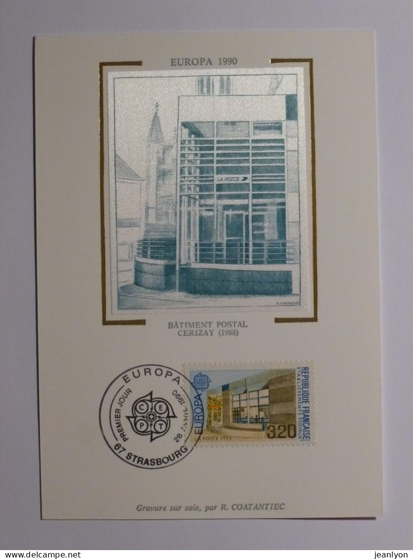 CERIZAY (79/Deux Sèvres) - Bâtiment Postal / La Poste - Carte Philatélique 1er Jour Timbre EUROPA - Cerizay