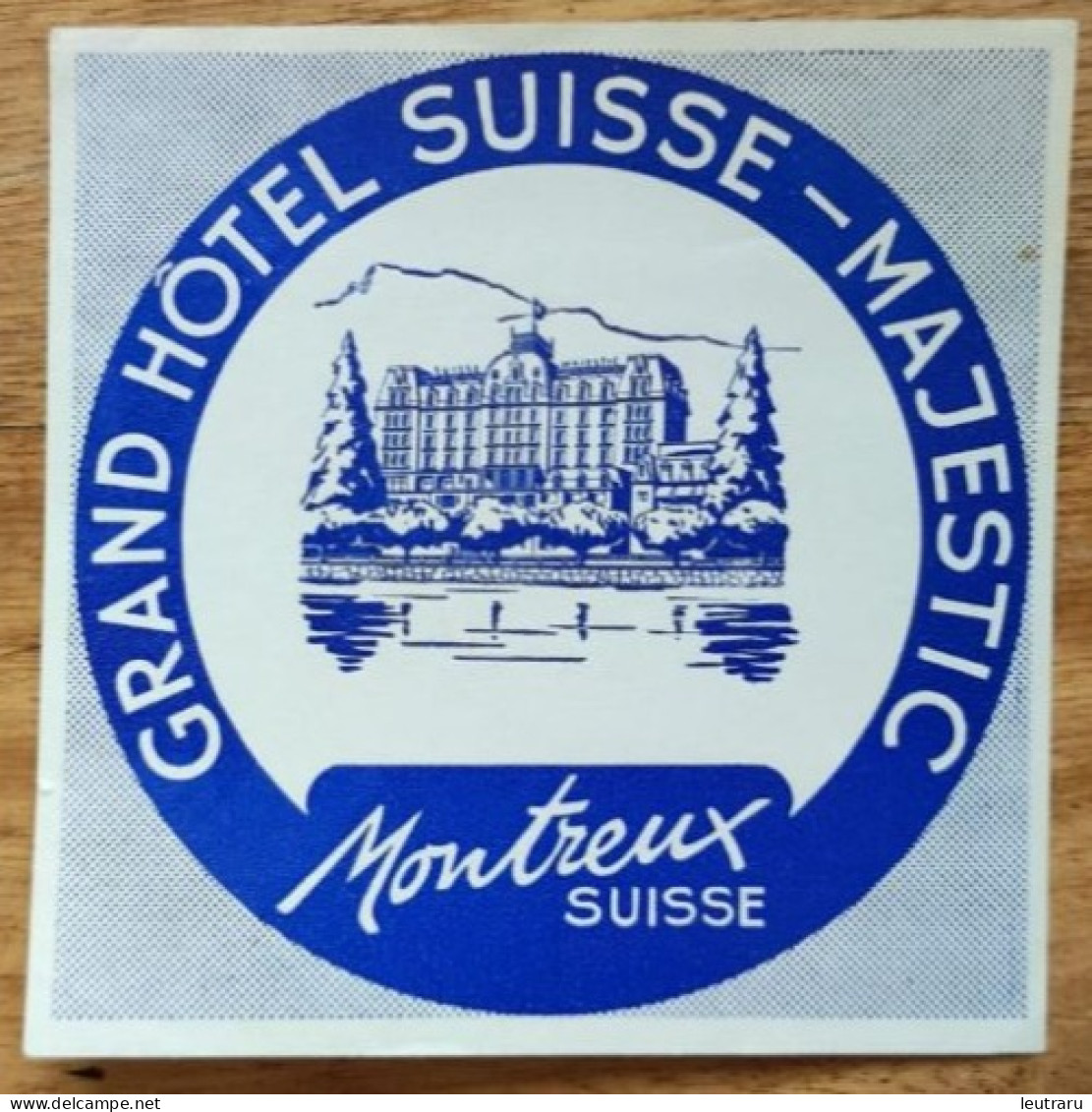 Switzerland Montreux Grand Hotel Suisse - Majestic Hotel Label Etiquette Valise - Adesivi Di Alberghi