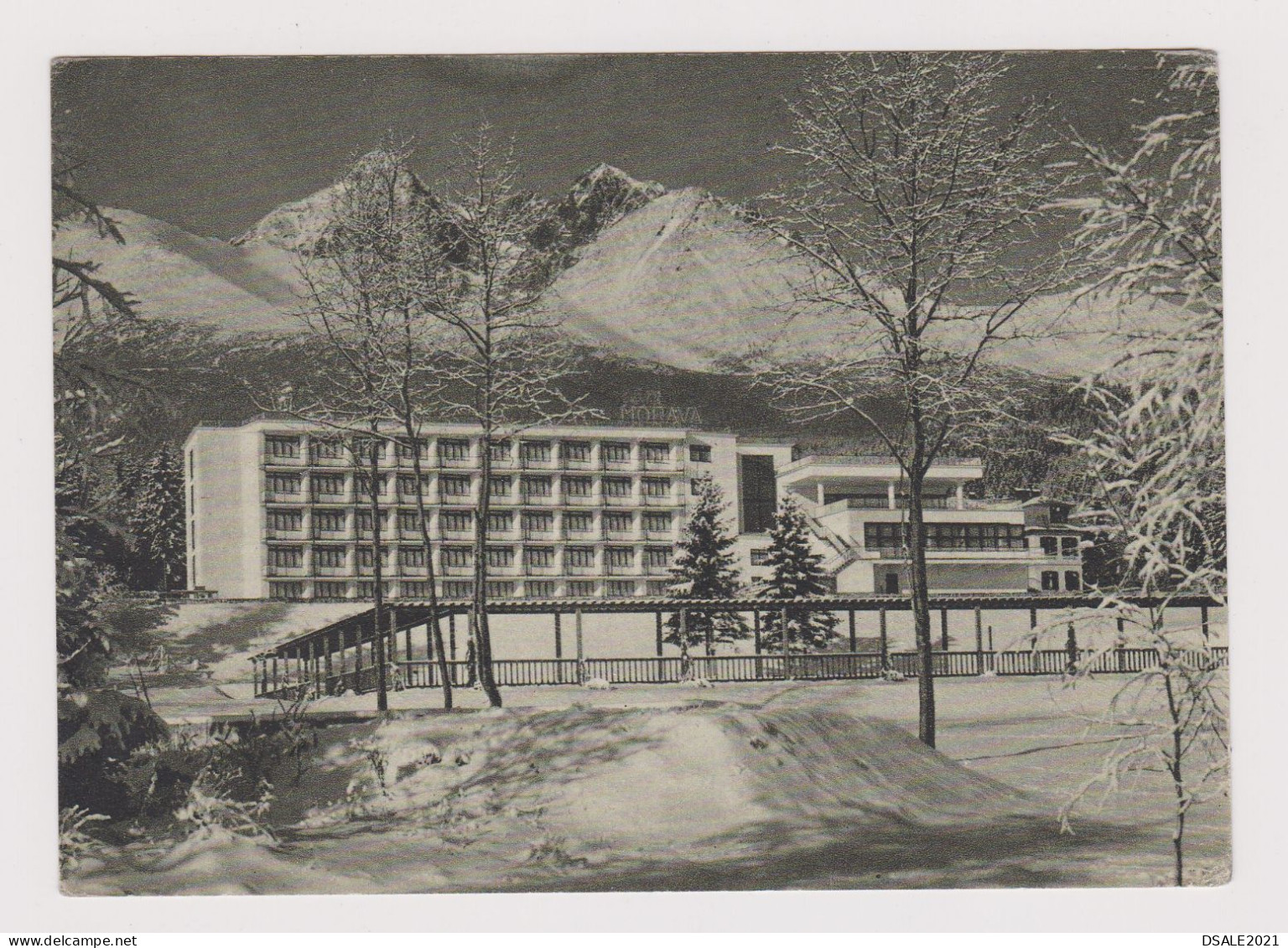 Czech Czechoslovakia TATRY Hotel Morava View, Photo Postcard Postal Stationery, Entier 1.50Kr. (694) - Postcards