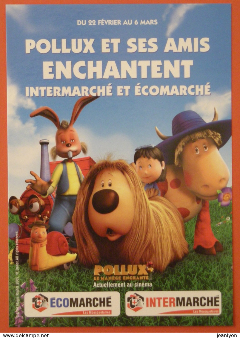 POLLUX - LE MANEGE ENCHANTE - Pollux, Azalée La Vache, Flappy Le Lapin, Ambroise Escargot .../ Film Enfant - Carte Pub - TV Series