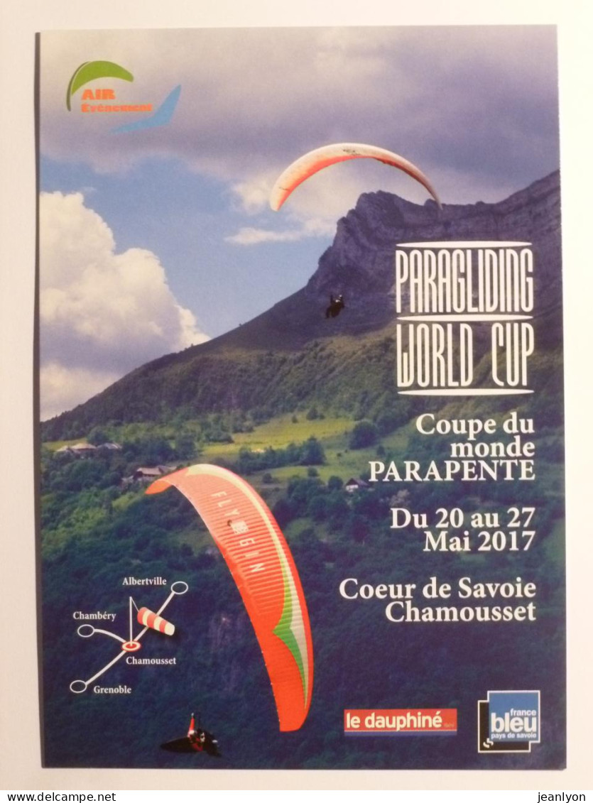 PARAPENTE WORLD CUP - Coupe Monde Coeur De Savoie Chamousset / Montagne - Carte Publicitaire - Parachutisme