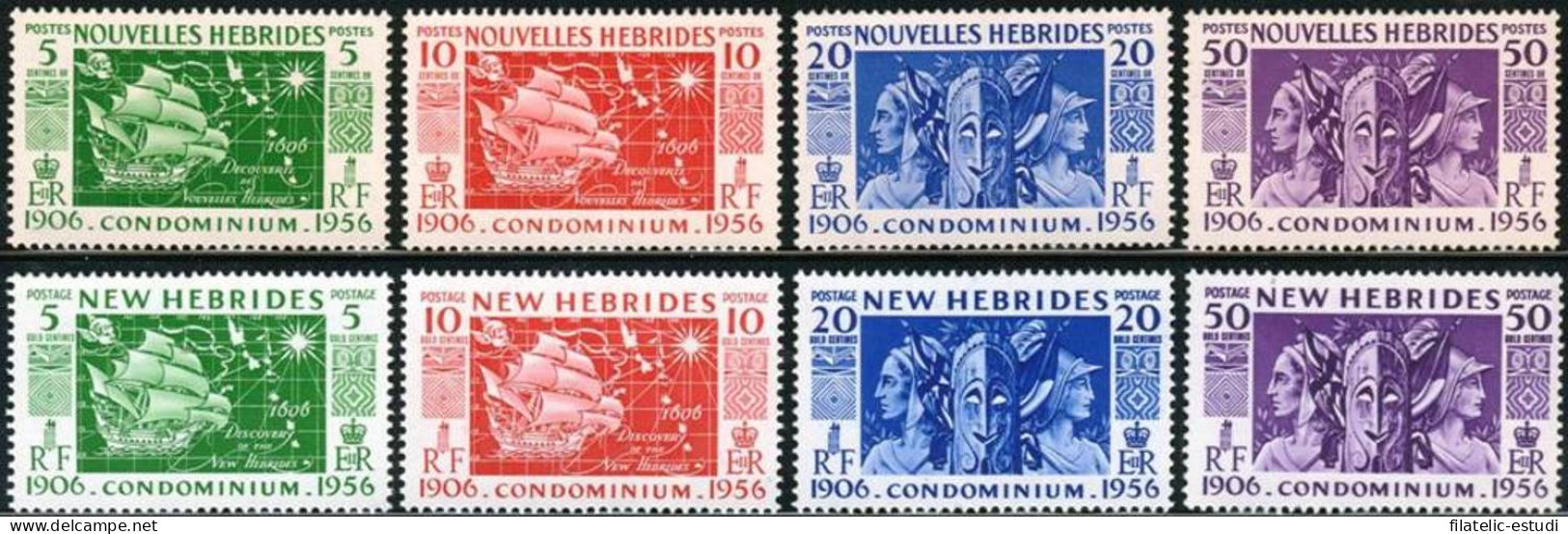 BA2 Nuevas Hébridas New Hebrides 167/74 1956 MNH - Otros & Sin Clasificación