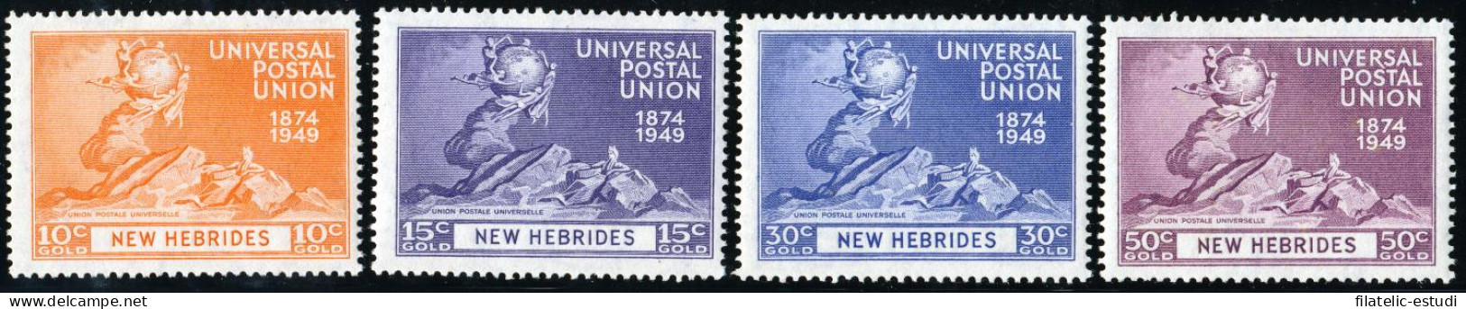 VAR2 Nuevas Hébridas New Hebrides 140/43 1949 MNH - Otros & Sin Clasificación