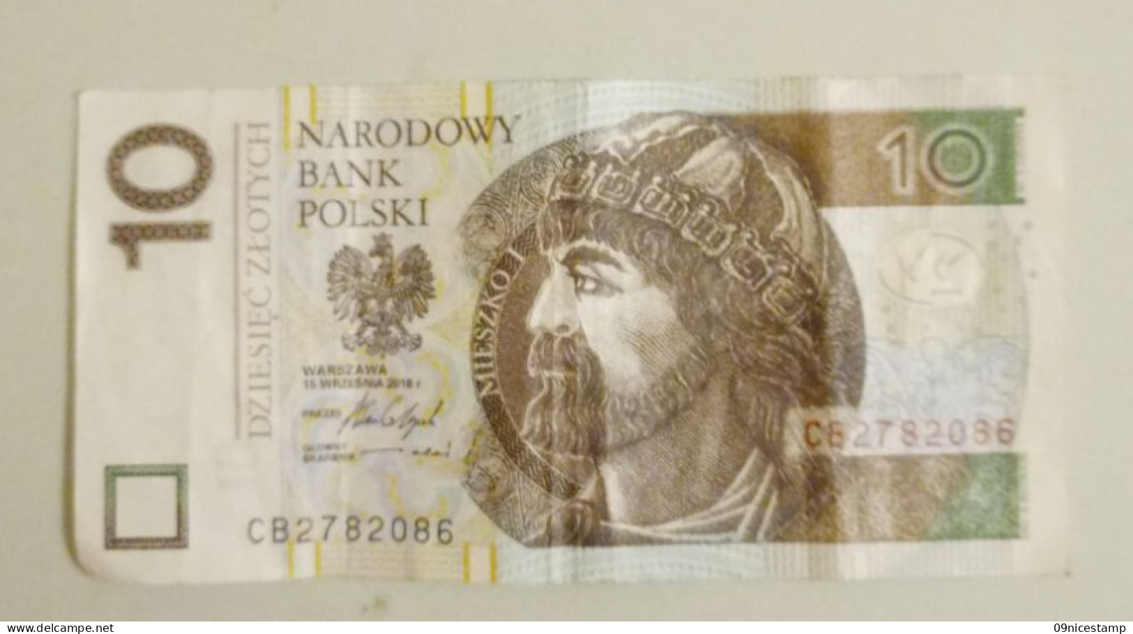 Pologne, Year 2016, Used , 10 Zloty - Polen