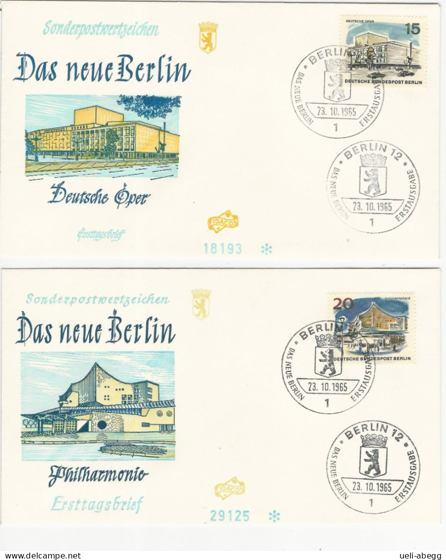 Berlin Mi 255, 256 FDC - 1948-1970