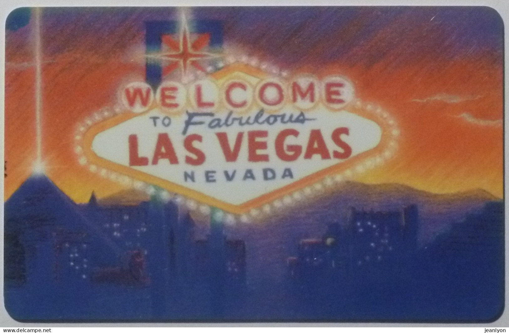 LAS VEGAS - NEVADA / Welcome - Carte Téléphonique Prépayée Américaine LONG DISTANCE PHONE CARD Utilisée - Landschappen