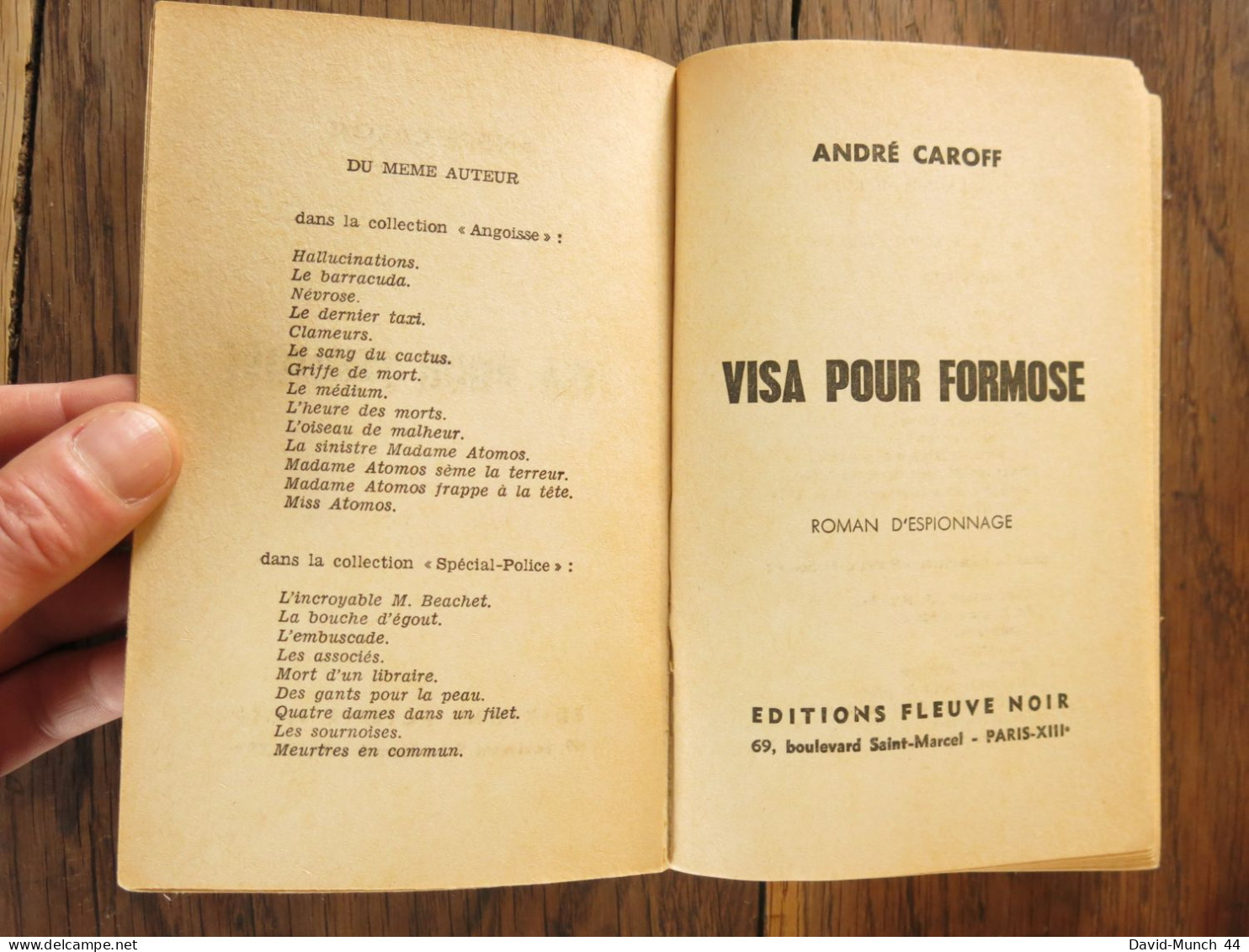 Visa Pour Formose De André Caroff. Fleuve Noir, Espionnage. 1966 - Fleuve Noir