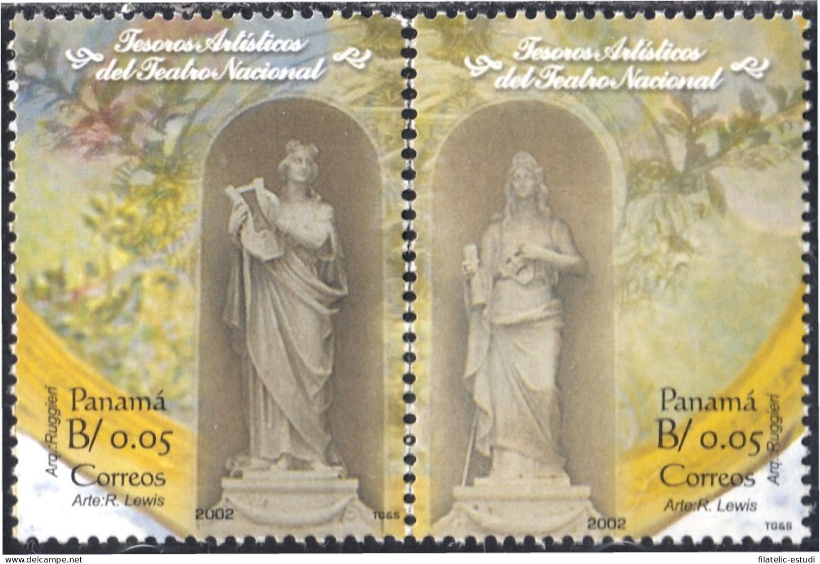 Panama 1222/23 2002 Tesoros Artísticos Del Teatro Nacional MNH - Panama