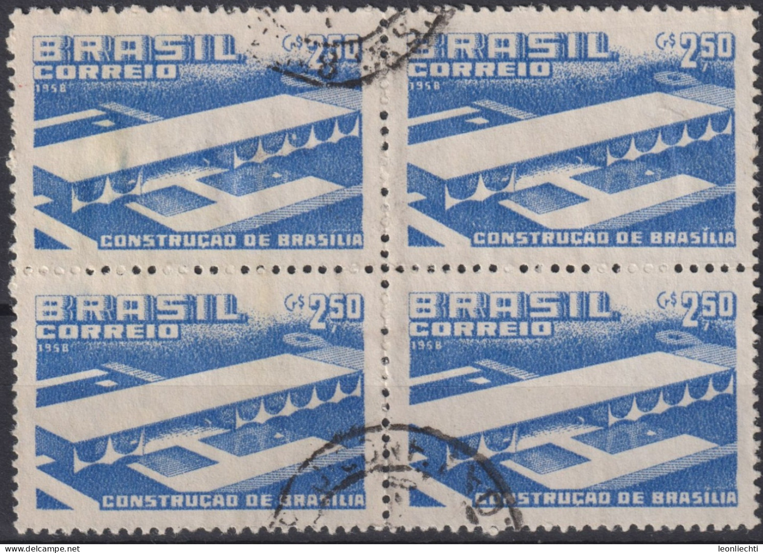 1958 Brasilien ° Mi:BR 941, Sn:BR 876, Yt:BR 658, Dawn Palace, Brasilia - Used Stamps