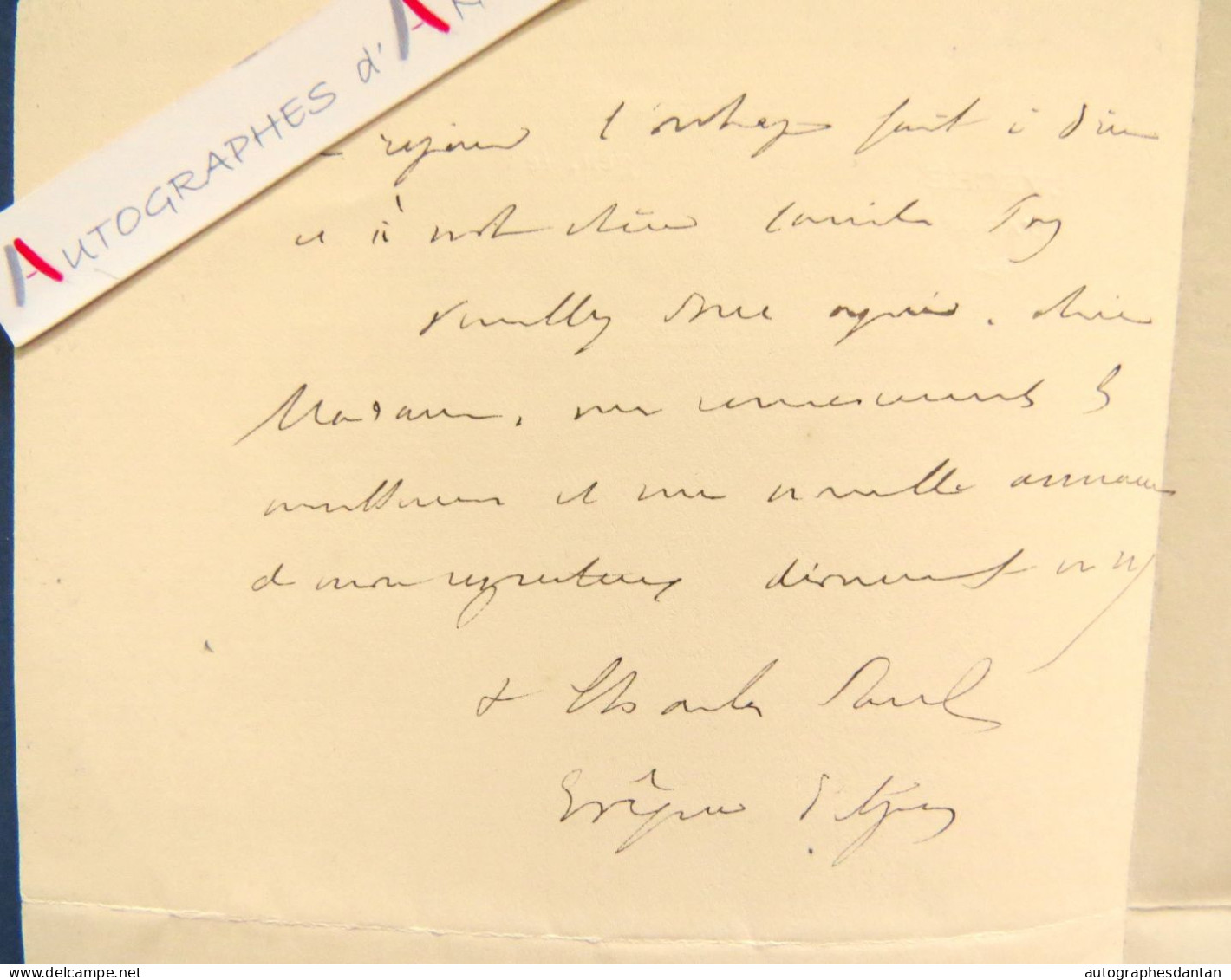 ● L.A.S 1911 Charles-Paul SAGOT Du VAUROUX évêque D'AGEN Né à Saintes Lettre Autographe - Historische Personen