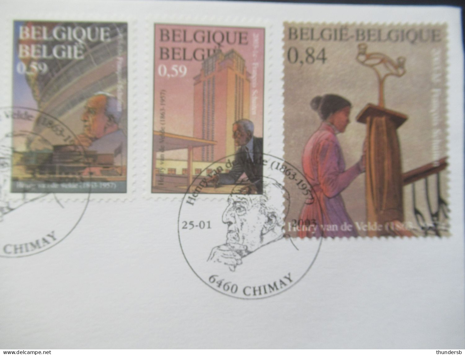 FDC 3146/48 'Henri Van De Velde' - 2001-2010