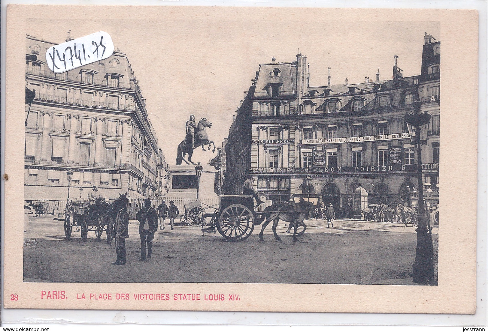 PARIS- LA PLACE DES VICTOIRES- STATUE LOUIS XIV - Statuen