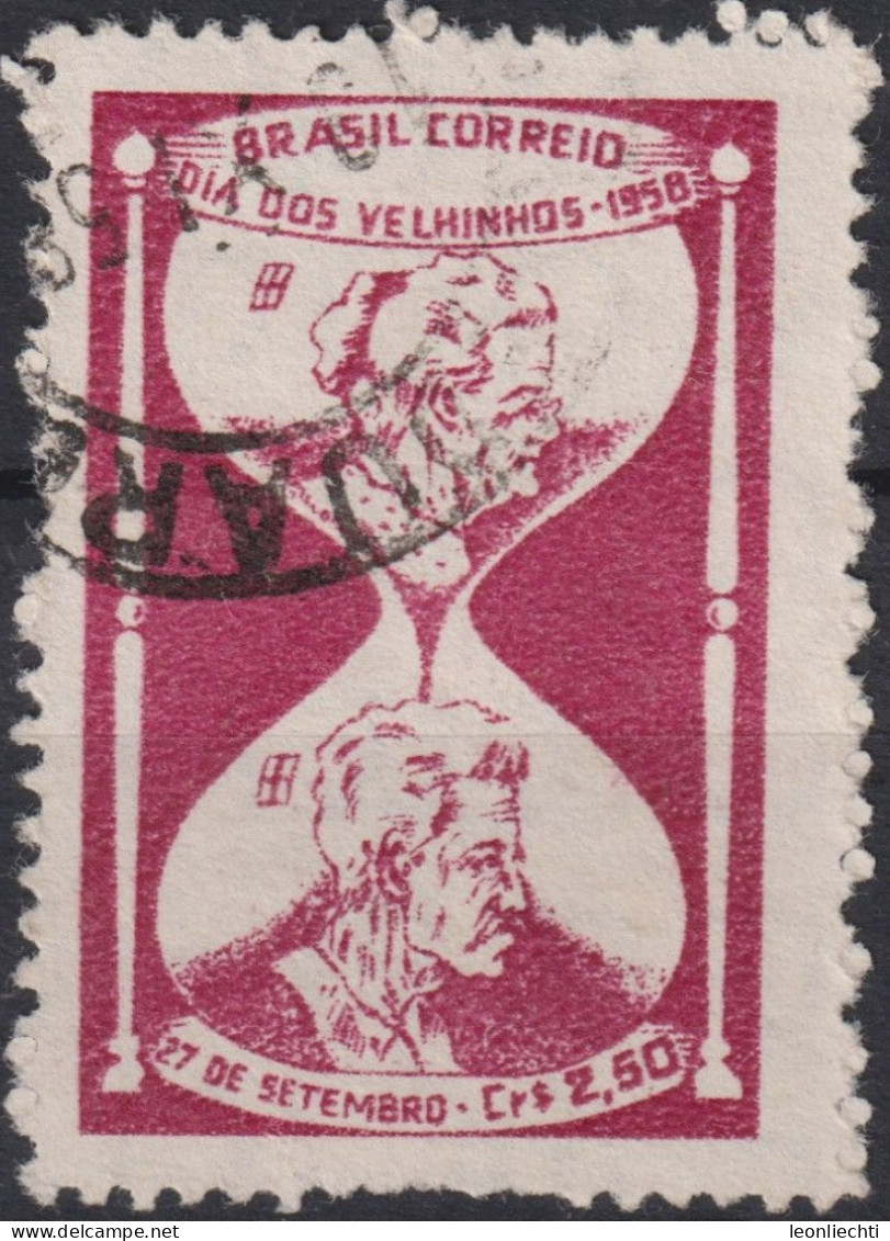 1958 Brasilien ° Mi:BR 946, Sn:BR 881, Yt:BR 664, Hourglass And Elderly - Day Of The Elderly - Ungebraucht