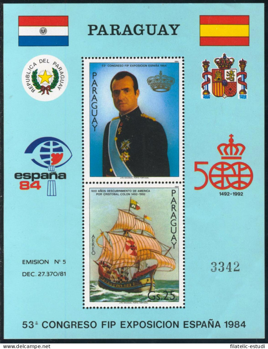 COL Paraguay A-377  HB   1984   MNH - Paraguay