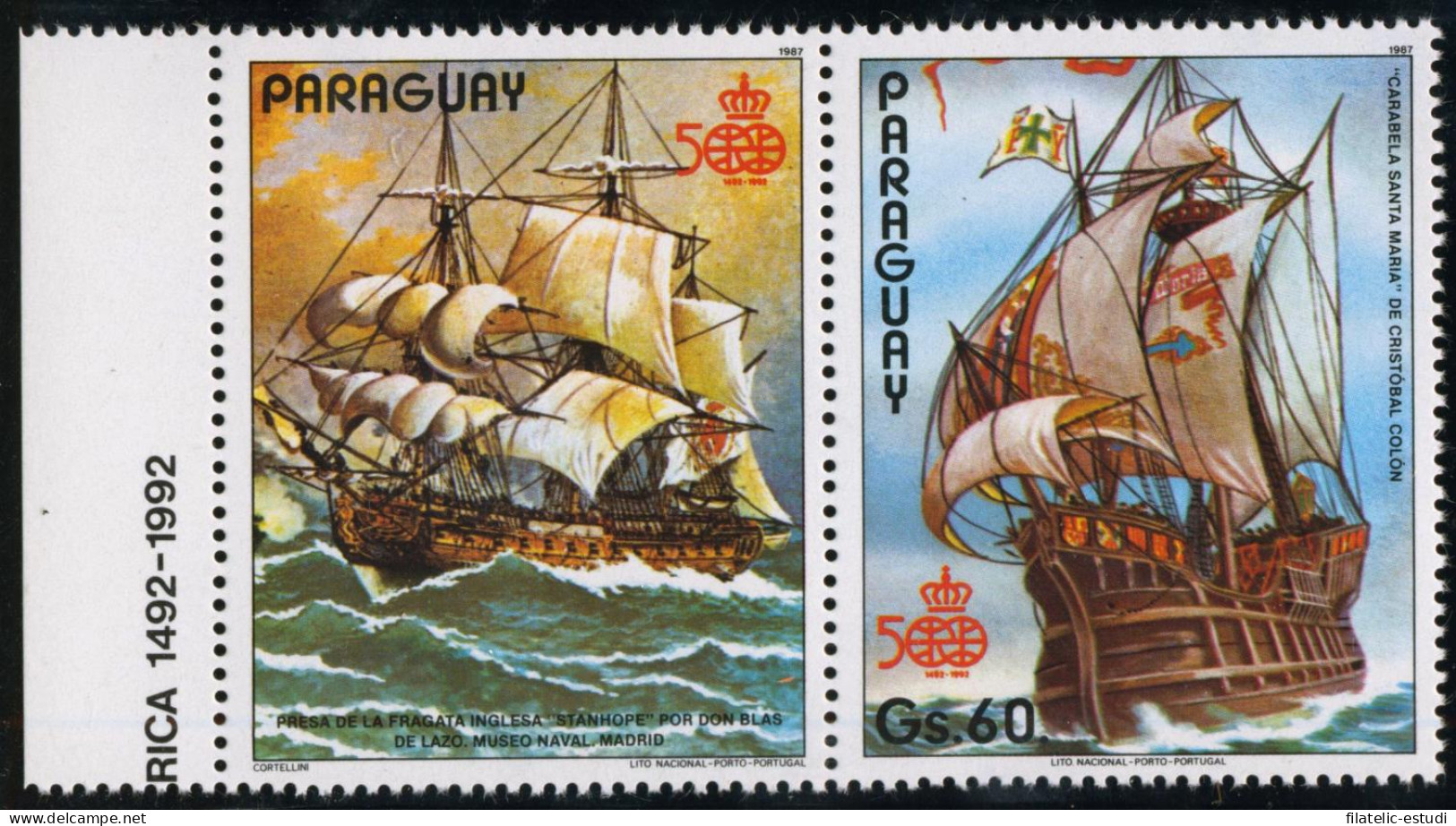 COL Paraguay 2999 1987 Veleros Viejos Barco Boat MNH - Paraguay