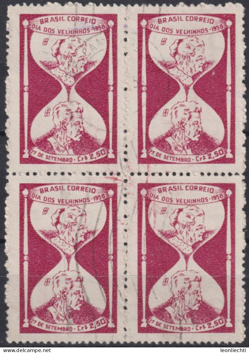 1958 Brasilien ° Mi:BR 946, Sn:BR 881, Yt:BR 664, Hourglass And Elderly - Day Of The Elderly - Unused Stamps