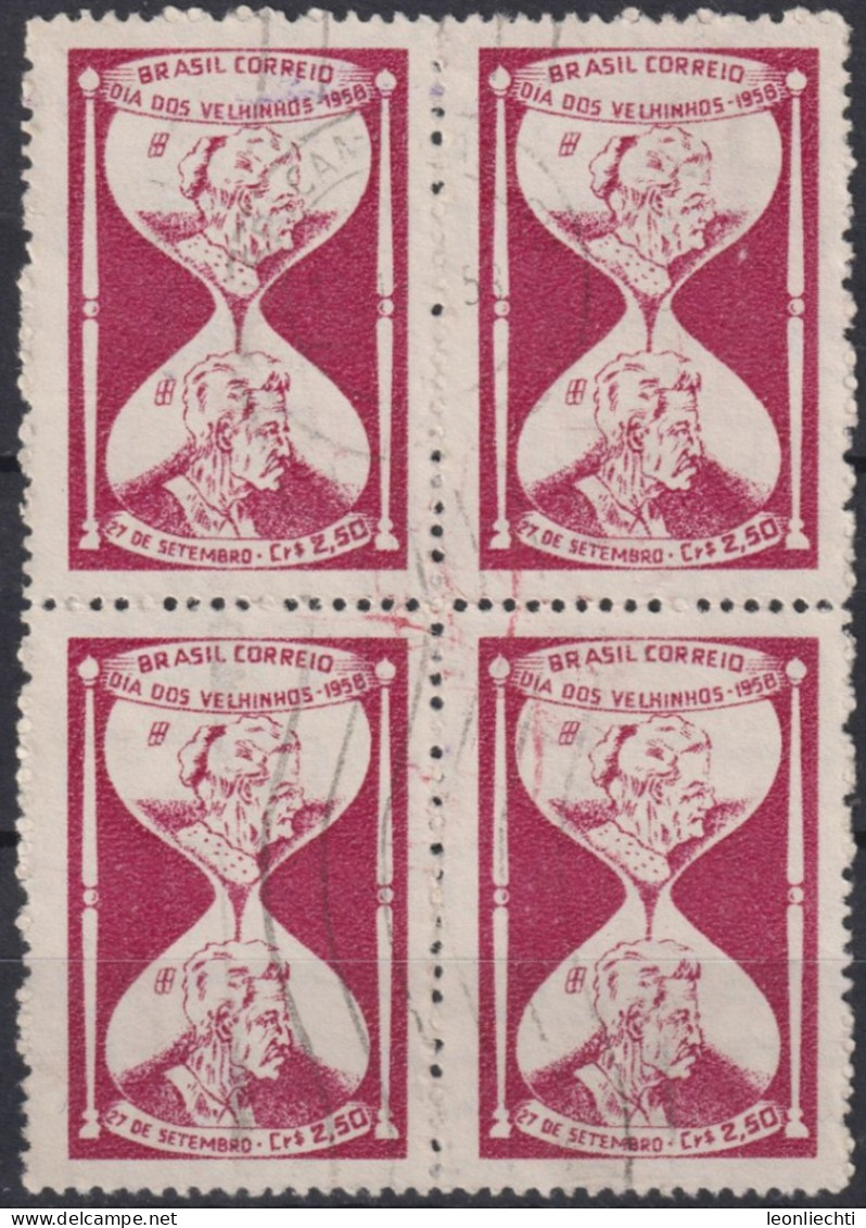 1958 Brasilien ° Mi:BR 946, Sn:BR 881, Yt:BR 664, Hourglass And Elderly - Day Of The Elderly - Ungebraucht