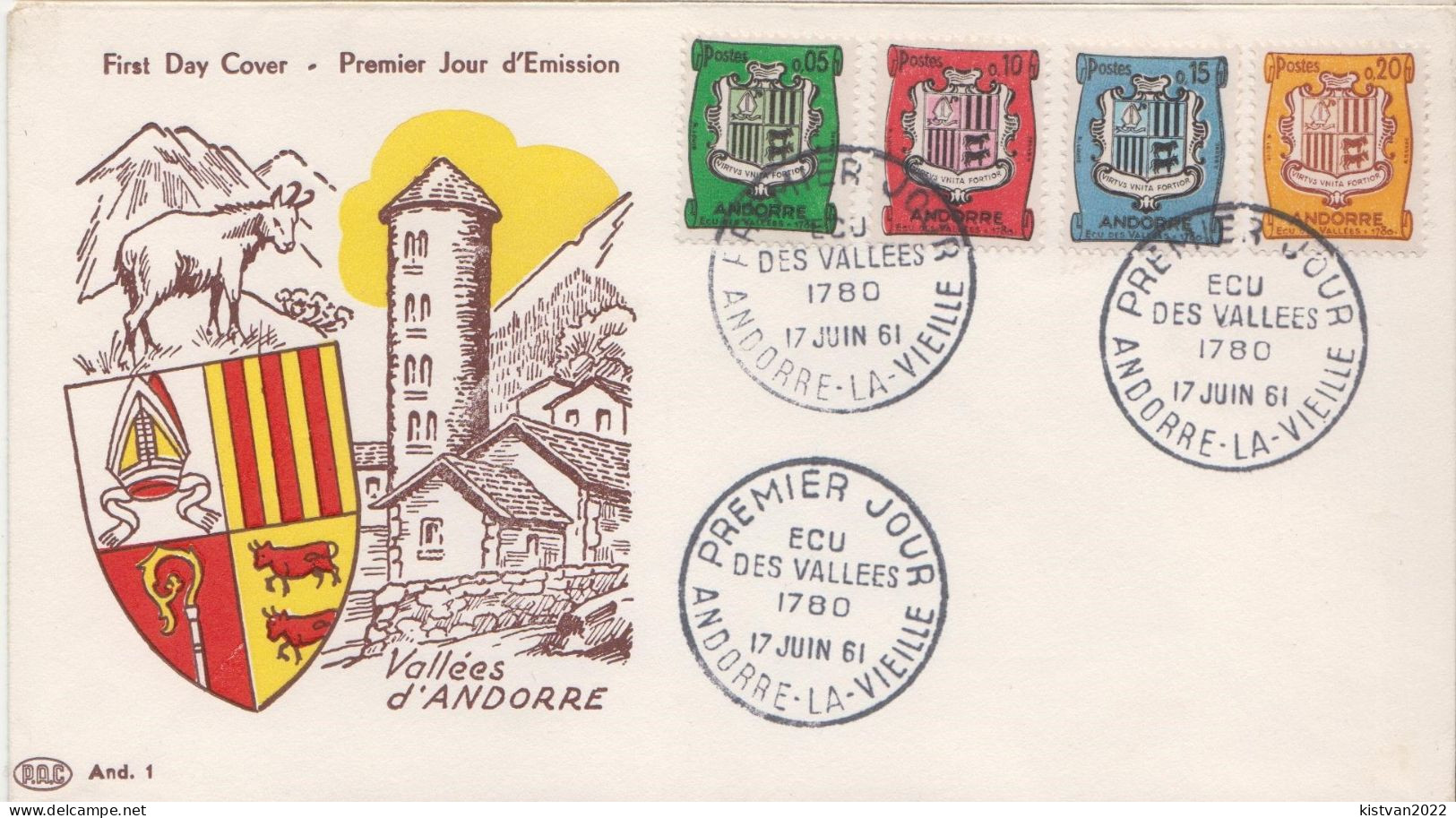 Andorra Set On FDC - Omslagen