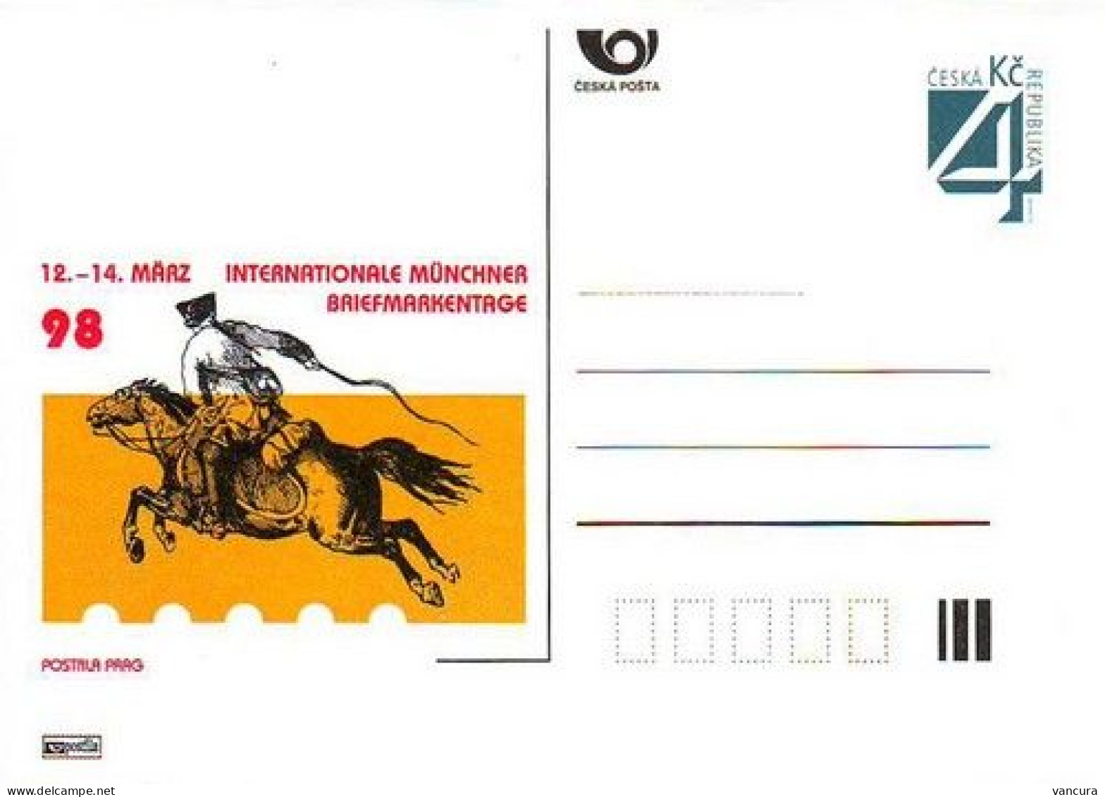 CDV A 30 Czech Republic München Stamp Days1998 - Cartes Postales