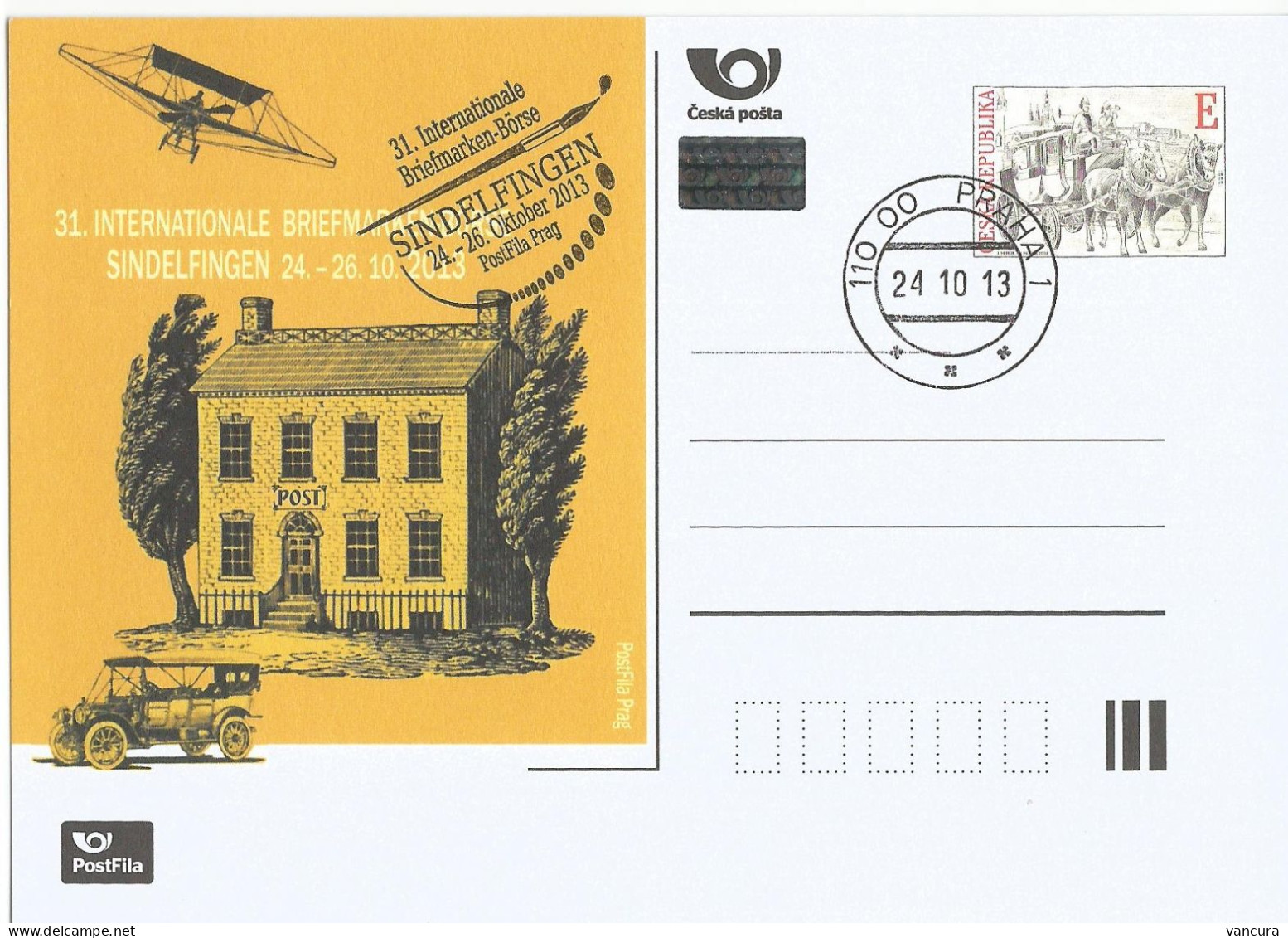 CDV A 200 Czech Republic Sindelfingen Stamp Exhibition 2013 - Ansichtskarten