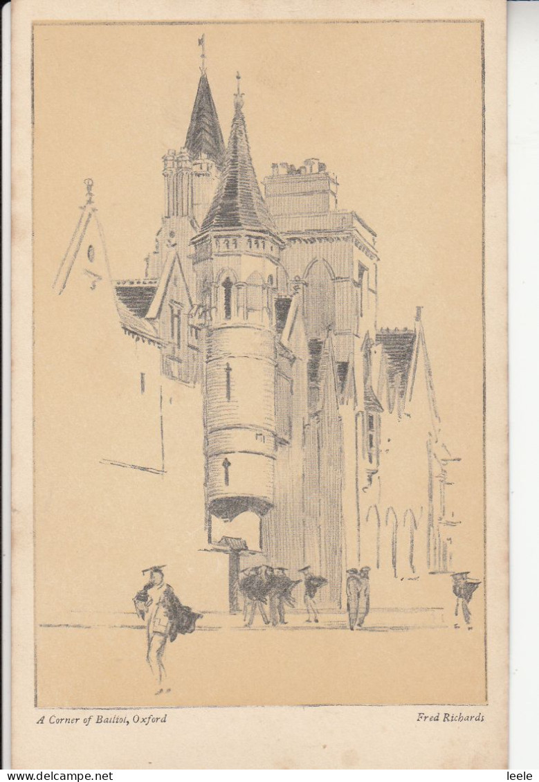 CB93. Vintage Postcard. Oxford. By Fred Richards. A Corner Of Balliol. - Oxford