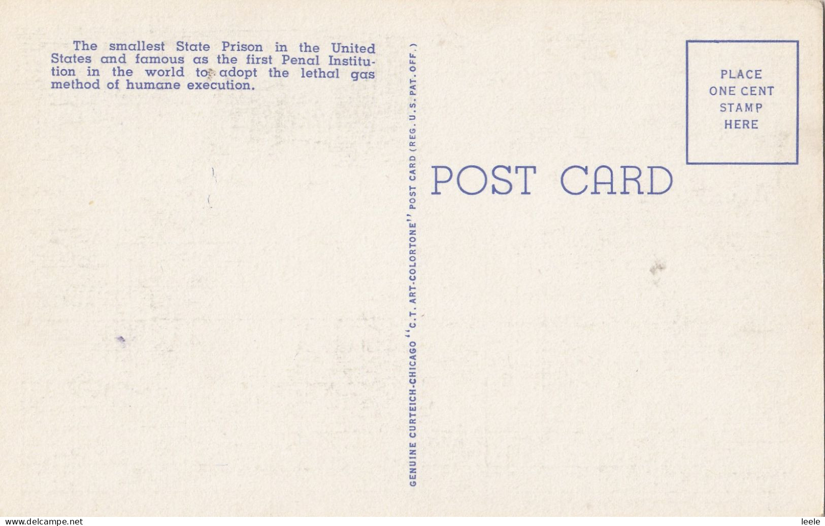 CB11. Vintage US Postcard. Nevada State Prison, Carson City, Nevada - Autres & Non Classés