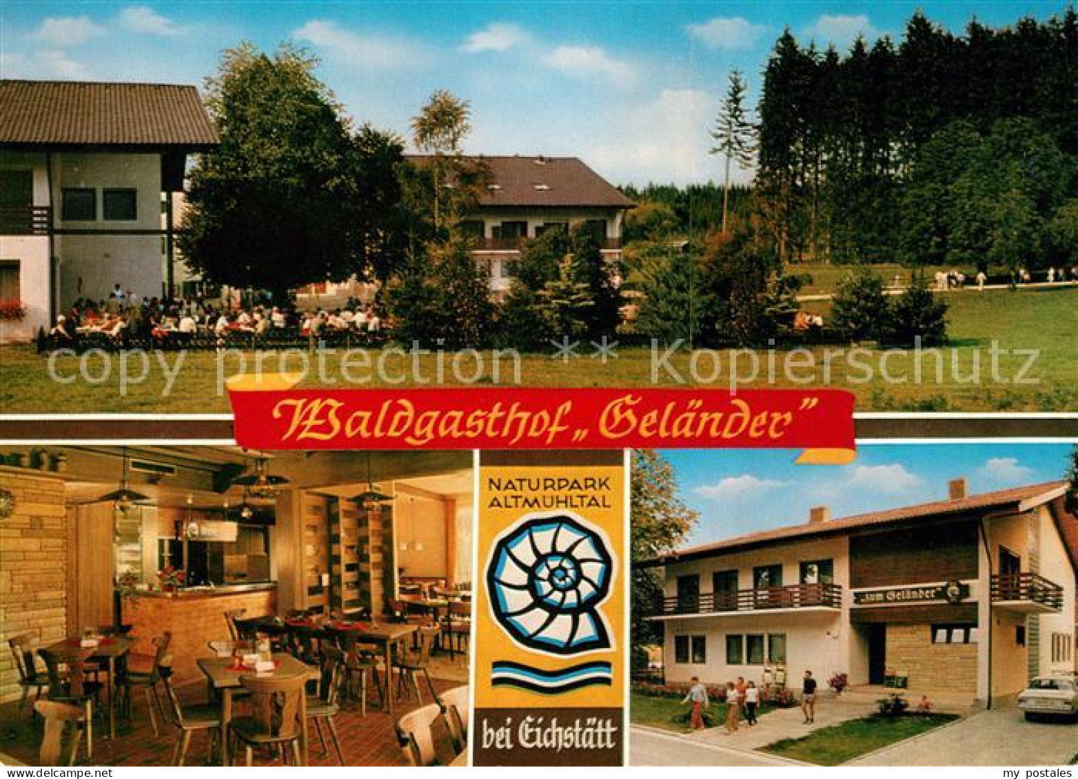 73046064 Eichstaett Oberbayern Waldgasthof Gelaender Gastraum Blumenberg - Eichstätt
