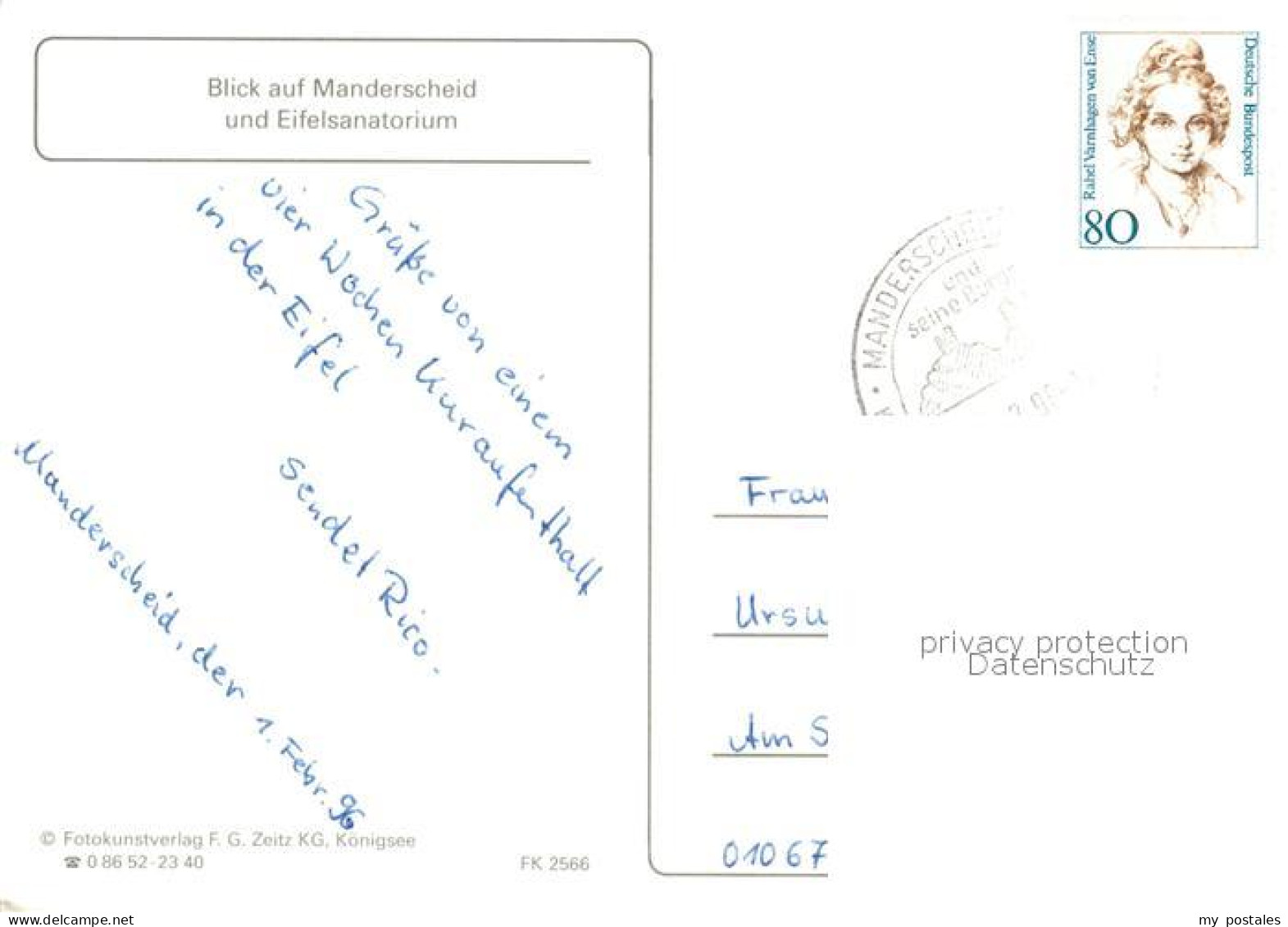 73045981 Manderscheid Eifel Fliegeraufnahme Mit Eifelsanatorium Manderscheid - Manderscheid