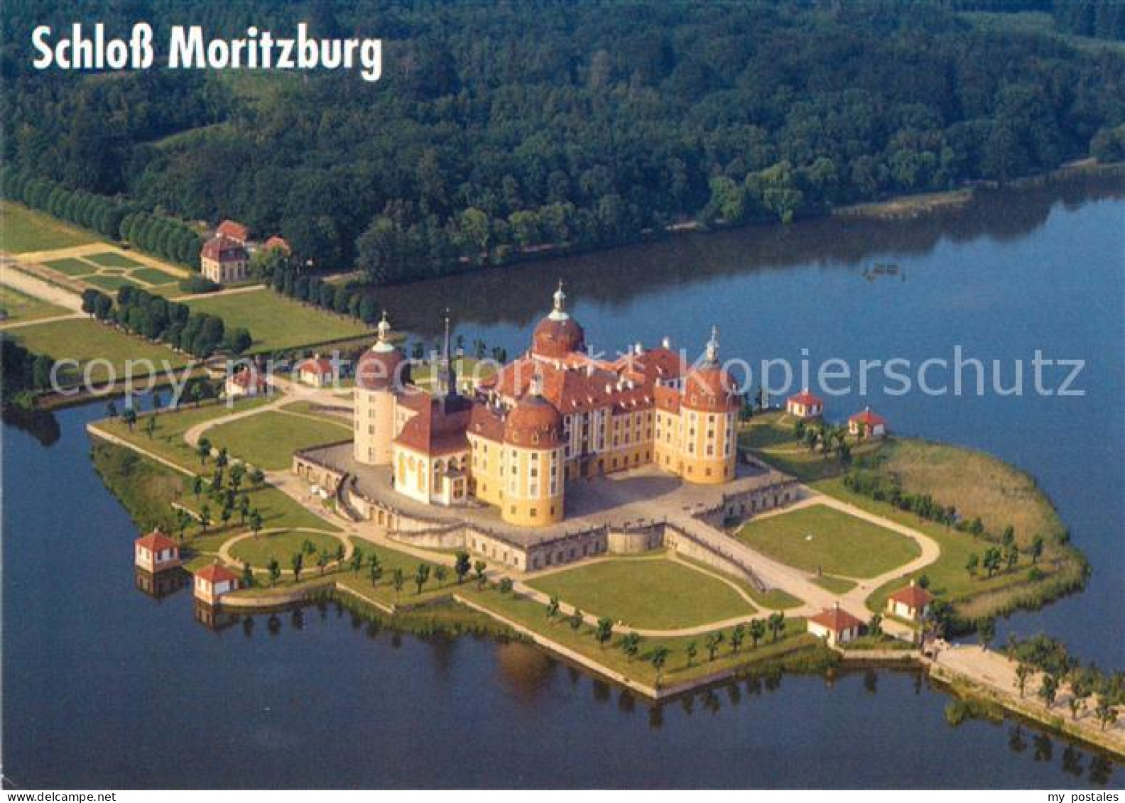 73045980 Moritzburg Sachsen Schloss Moritzburg Fliegeraufnahme Moritzburg - Moritzburg