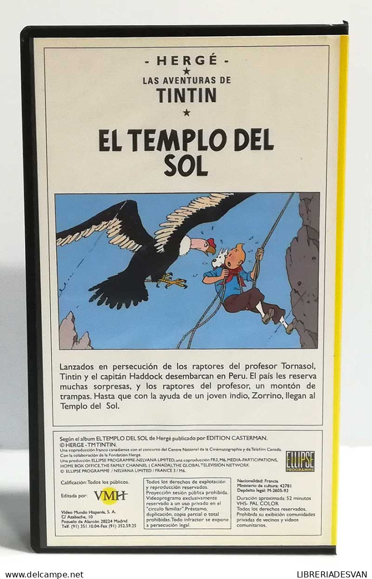 Las Aventuras De Tintin. El Templo Del Sol. VHS - Andere & Zonder Classificatie